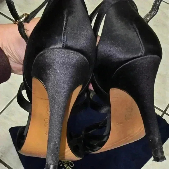 BROOK BROTHERS HIGH HEELED SATIN SANDAL SIZE 8.5 - Picture 5 of 8
